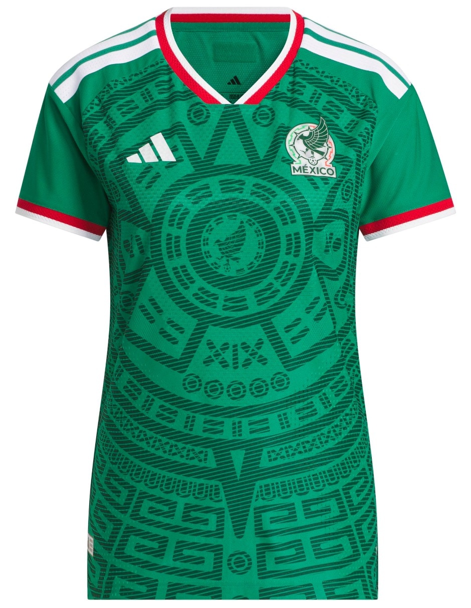 "jersey de" selección nacional de méxico visitante authentic "manga" corta "para" mujer 3