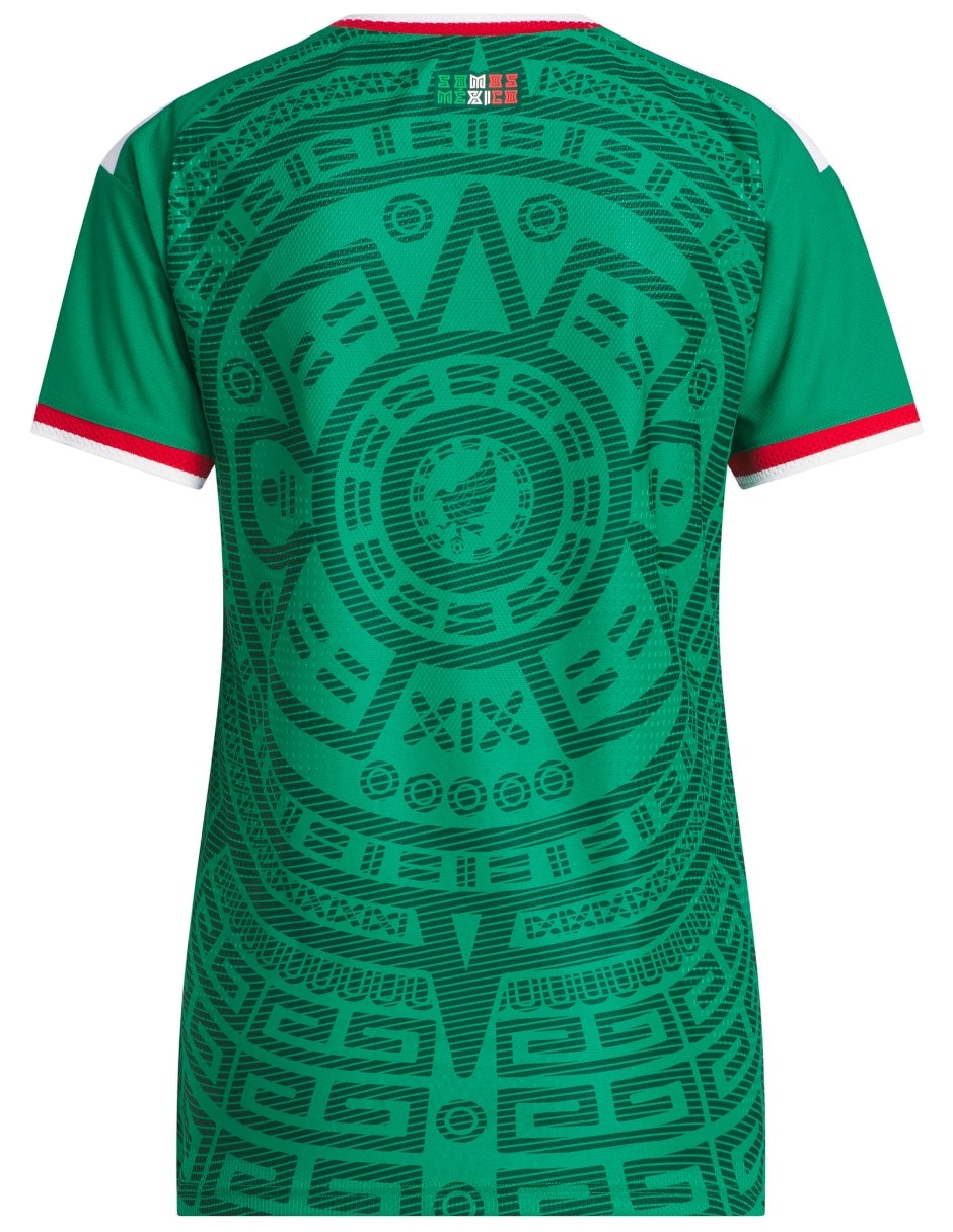 "jersey de" selección nacional de méxico visitante authentic "manga" corta "para" mujer 4