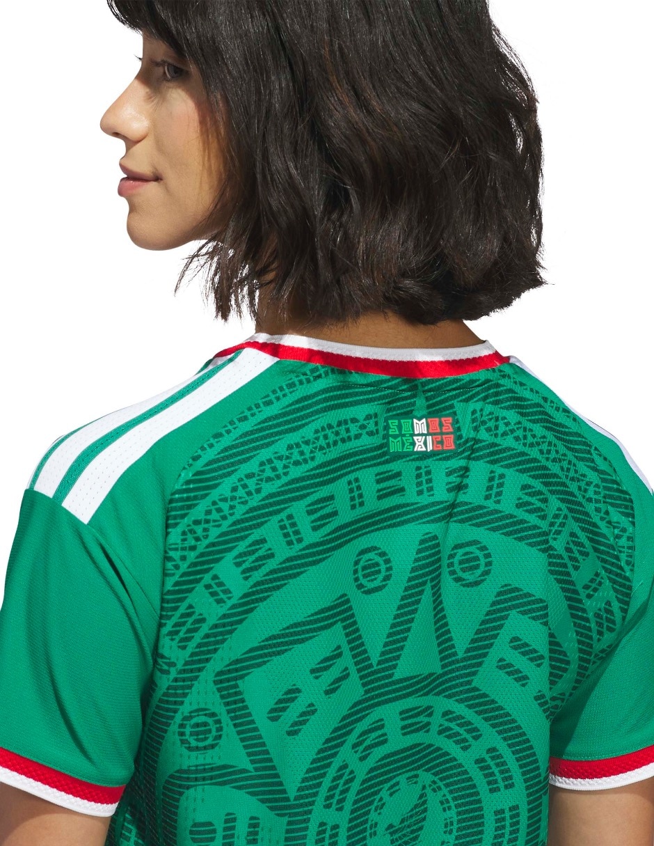 "jersey de" selección nacional de méxico visitante authentic "manga" corta "para" mujer 7