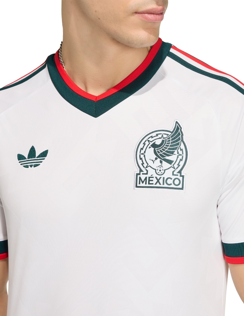 Jersey de Selección Nacional de México visitante manga corta fan para hombre 7