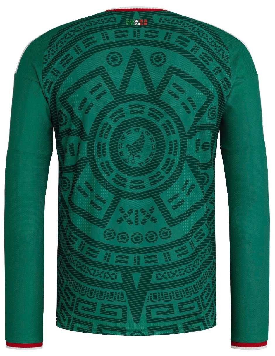 Jersey de Selección Nacional de México local manga larga jugador para hombre 2