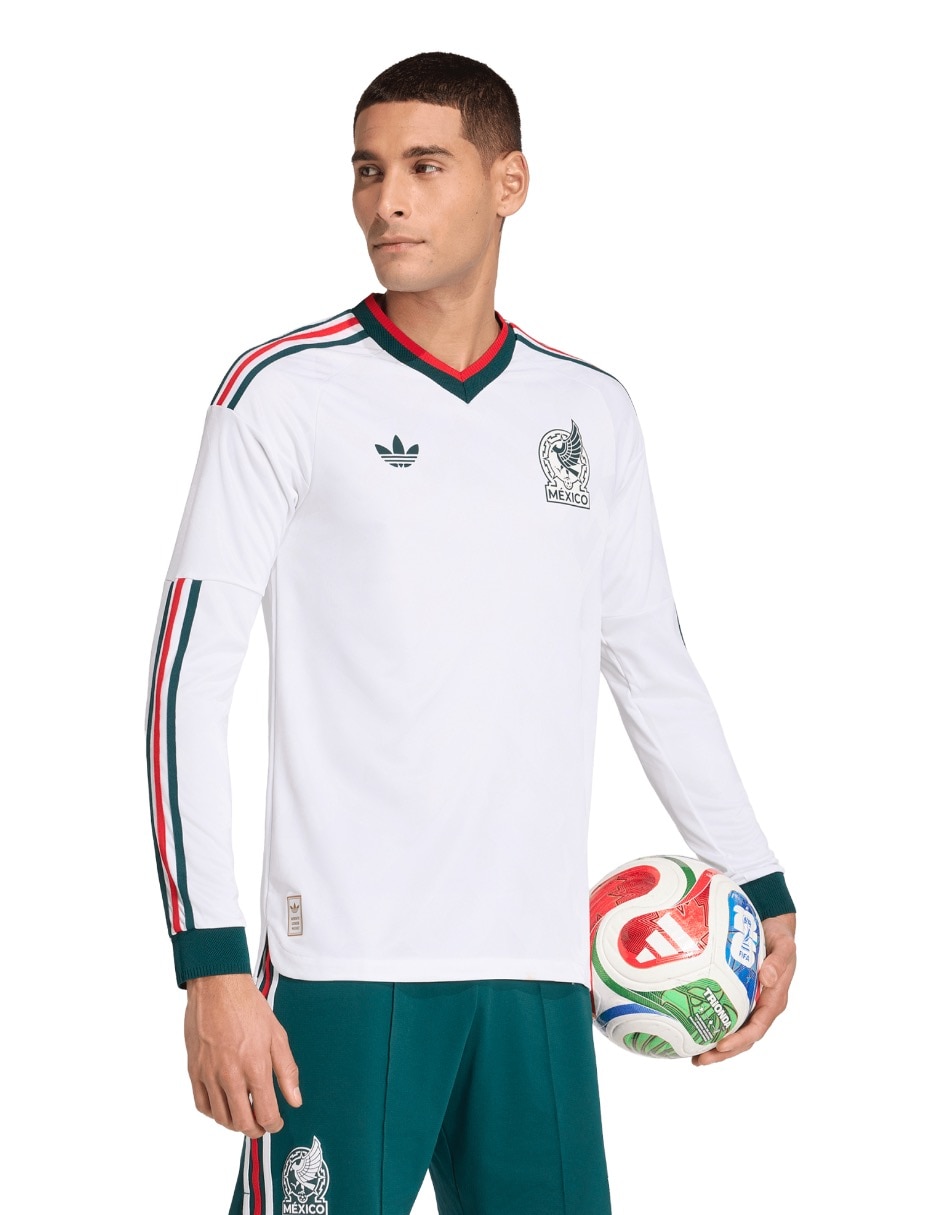Jersey de Selección Nacional de México visitante manga larga jugador para hombre