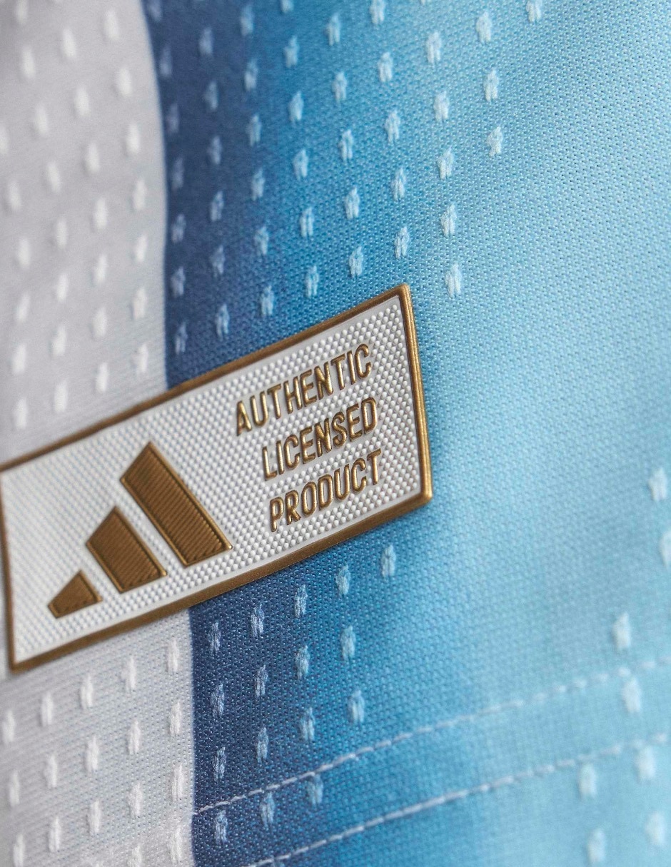 Jersey de Selección de fútbol de Argentina visitante authentic de Lionel Messi manga corta  jugador para hombre 8
