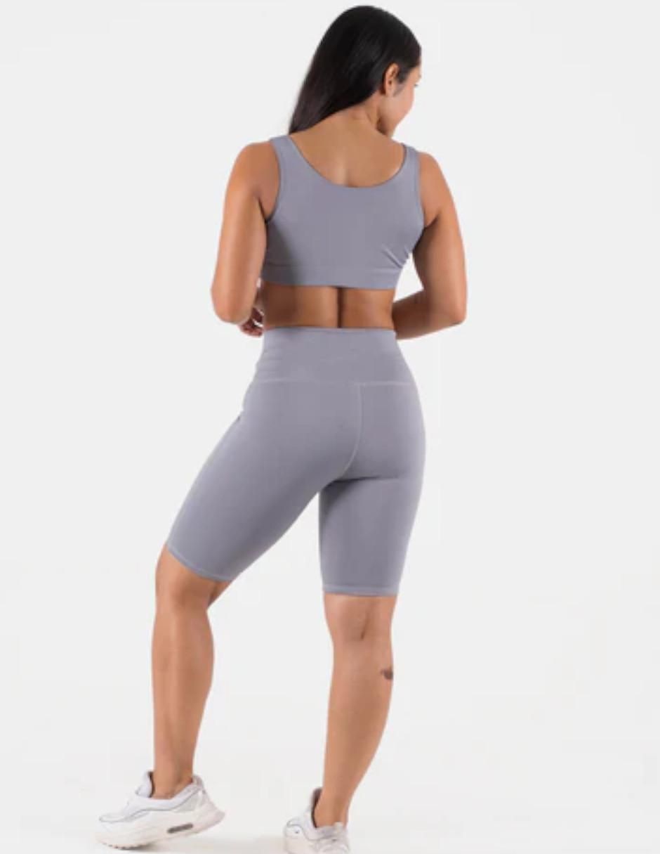 Conjunto deportivo ajustado con elástico para mujer 2