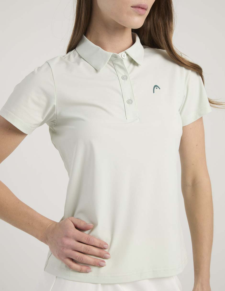 Playera tipo polo deporte con raqueta para mujer 10