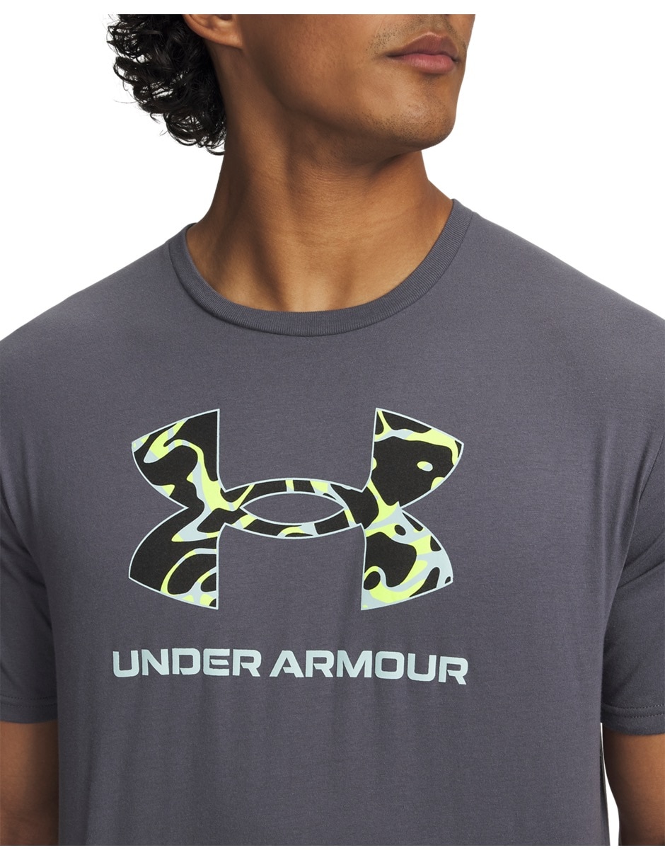 Playera deportiva para entrenamiento UA M BL Print Fill para hombre 3