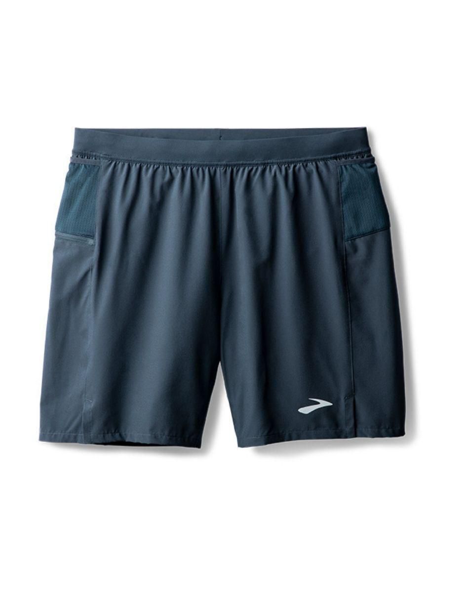 Short efecto doble prenda para correr hombre 2