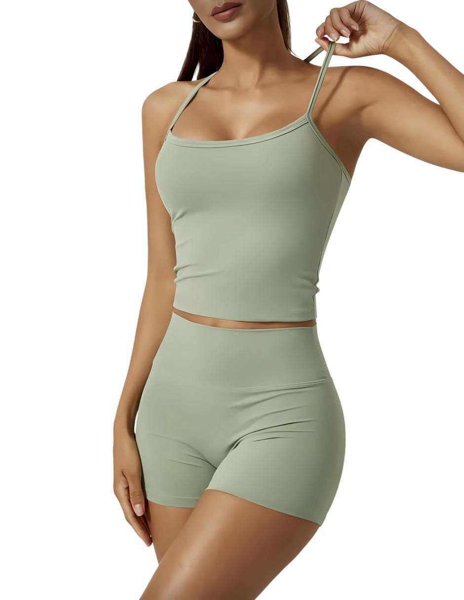 Conjunto deportivo regular con elástico para mujer 4