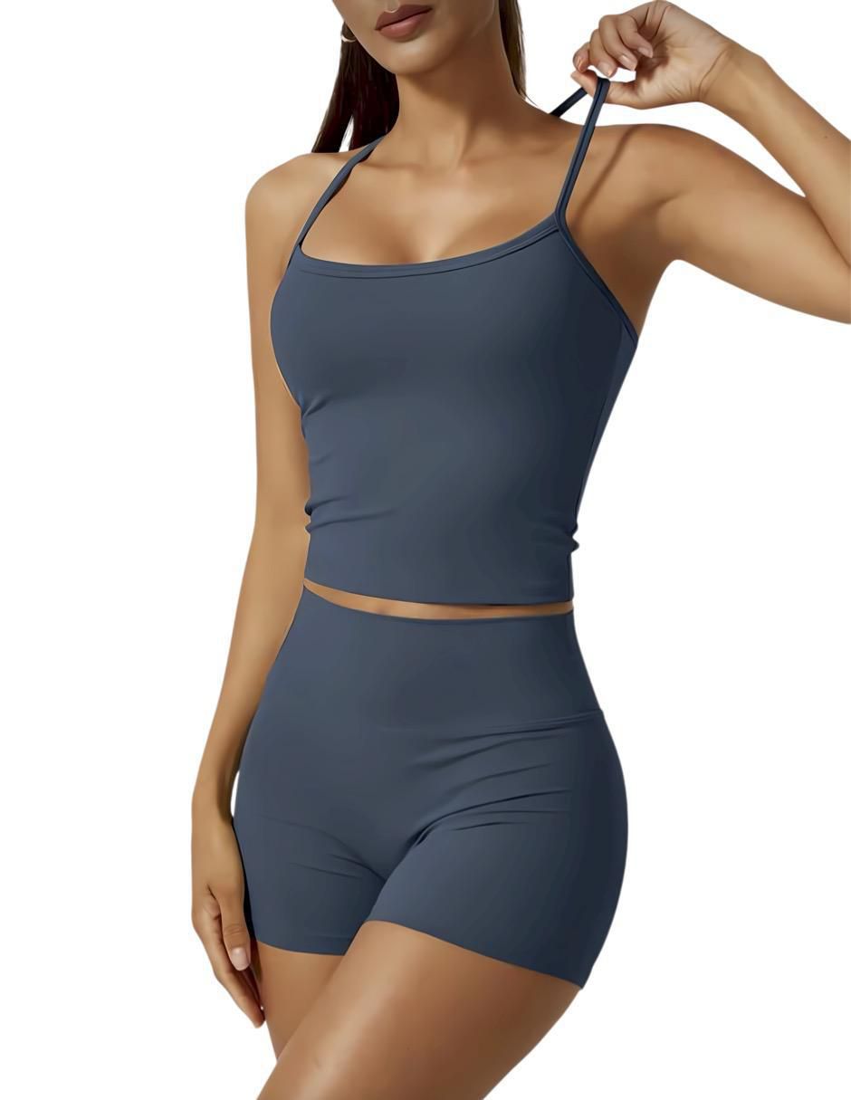 Conjunto deportivo regular con elástico para mujer 2
