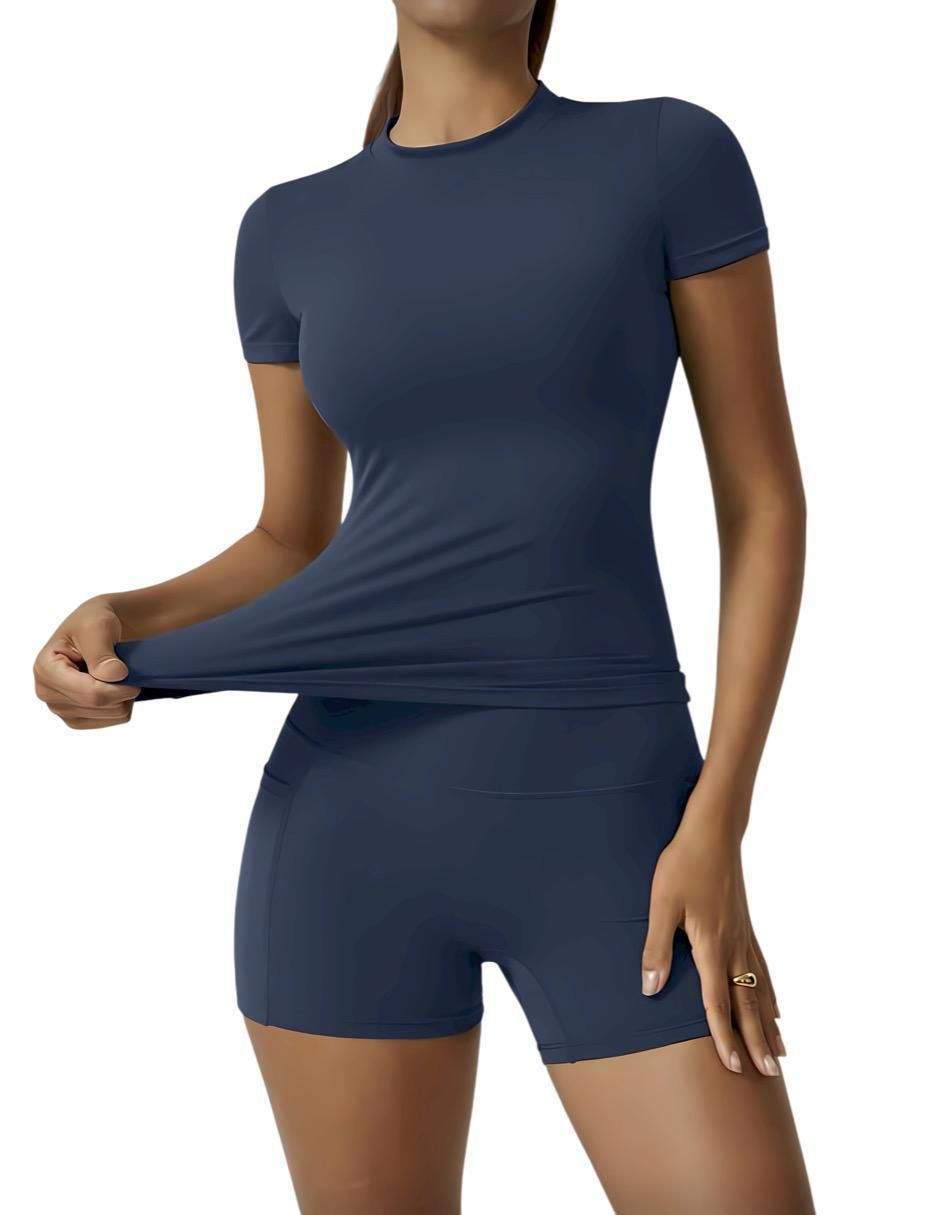 Conjunto deportivo regular con elástico para mujer 2