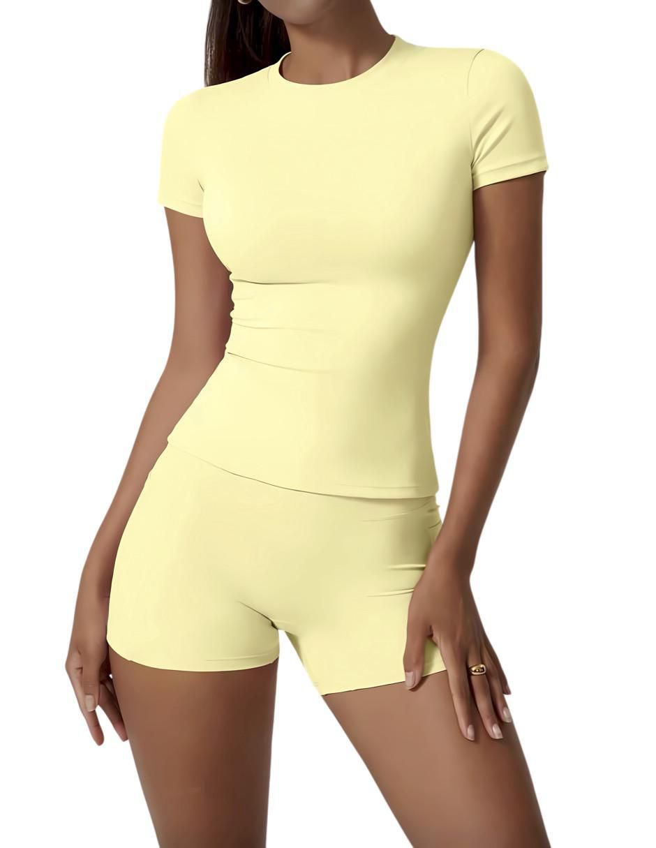 Conjunto deportivo regular con elástico para mujer 4