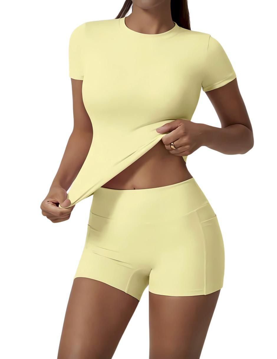 Conjunto deportivo regular con elástico para mujer 6
