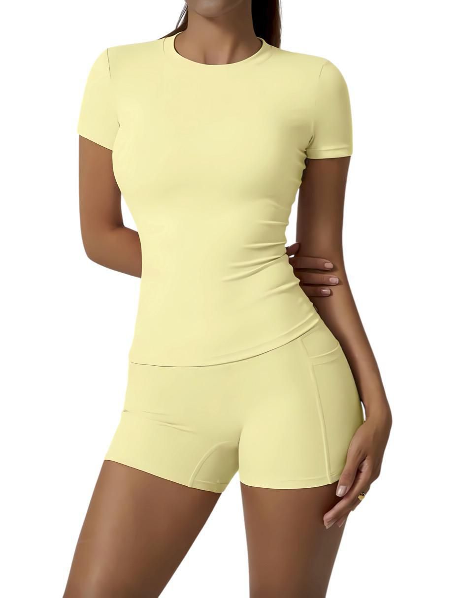 Conjunto deportivo regular con elástico para mujer 7