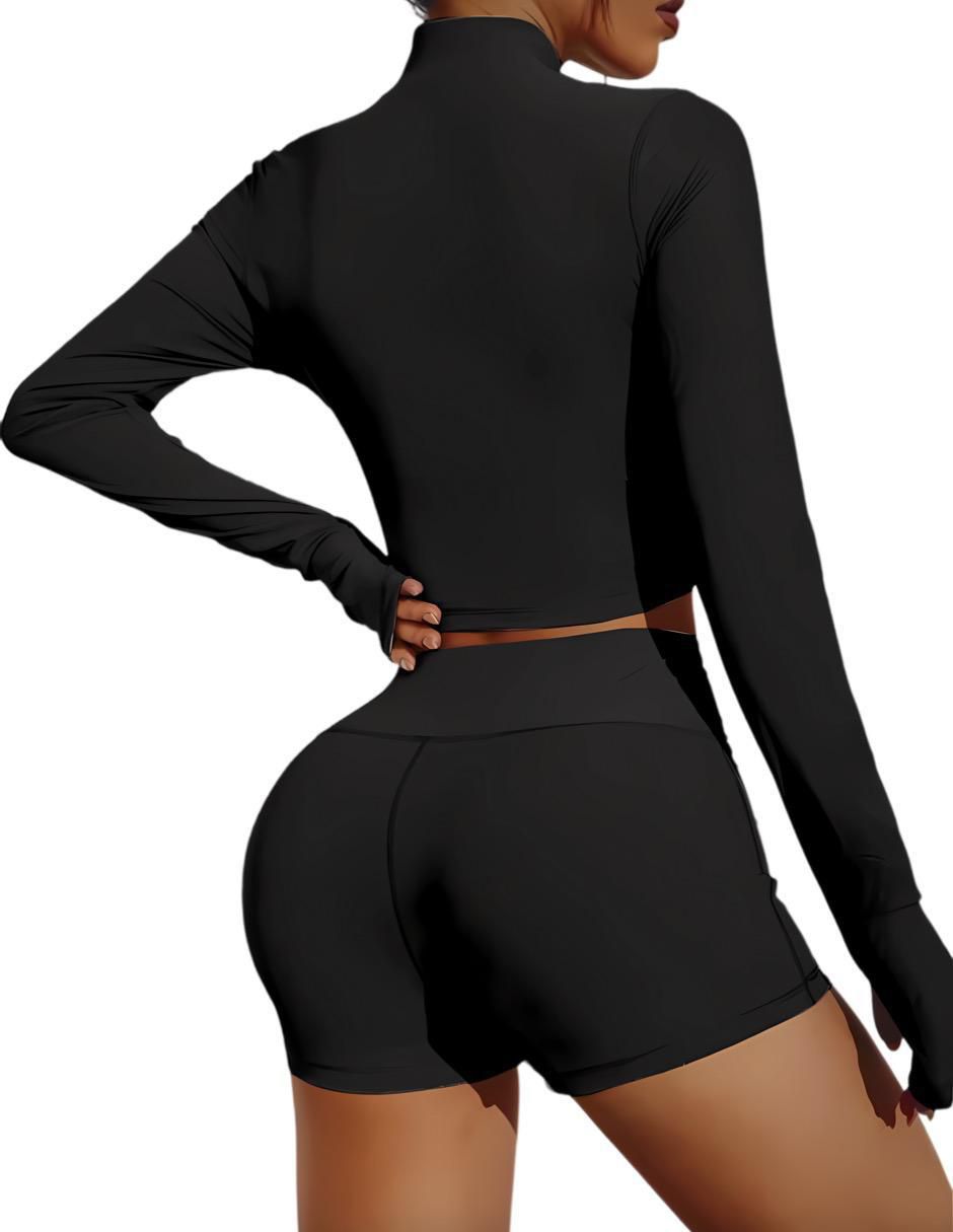 Conjunto deportivo ajustado con elástico para mujer 3