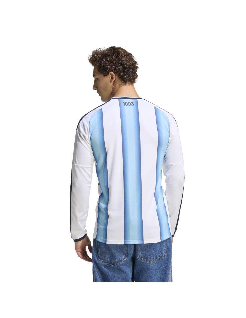 Jersey de Selección de Fútbol de Argentina local manga larga para hombre 4