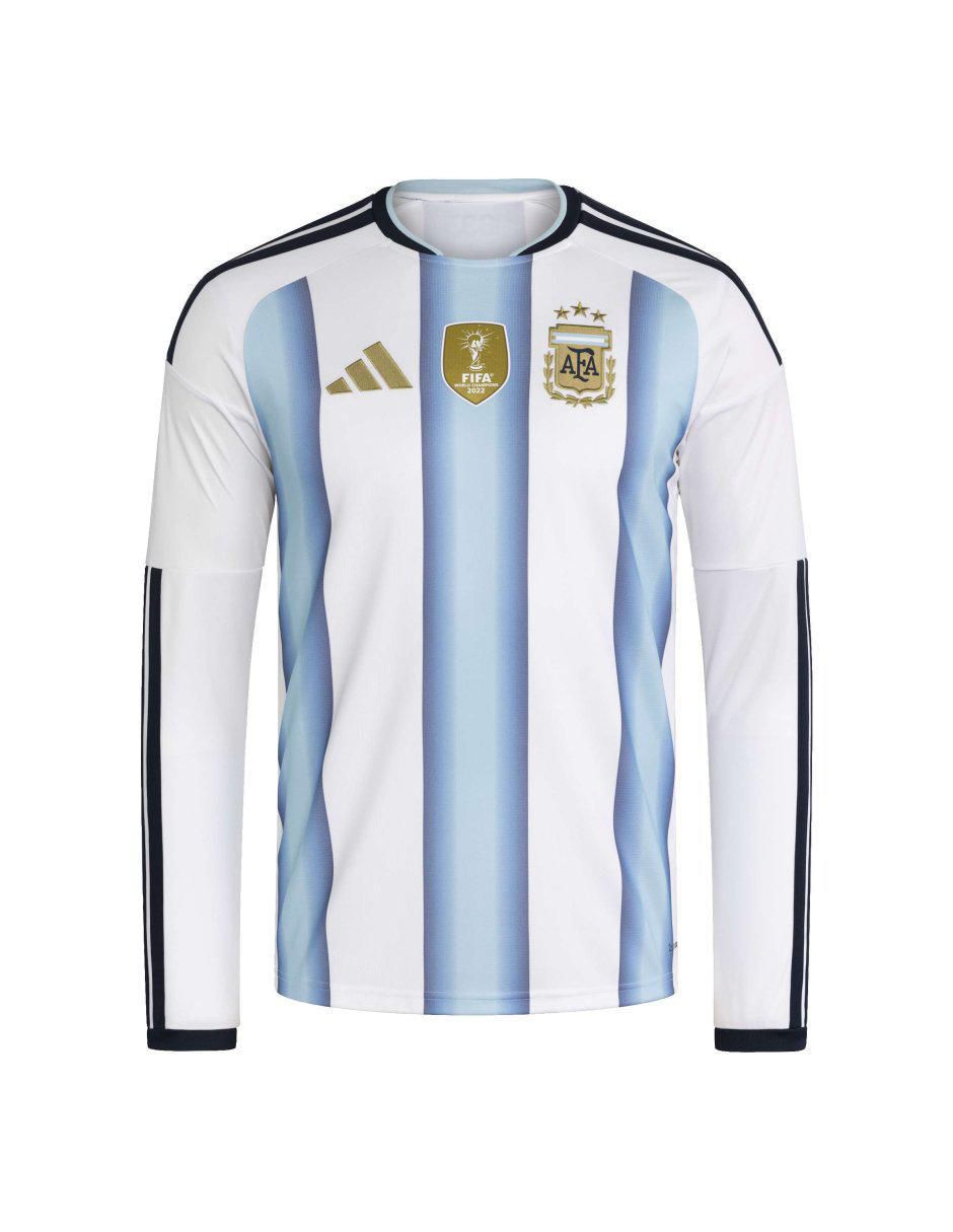 Jersey de Selección de Fútbol de Argentina local manga larga para hombre 5