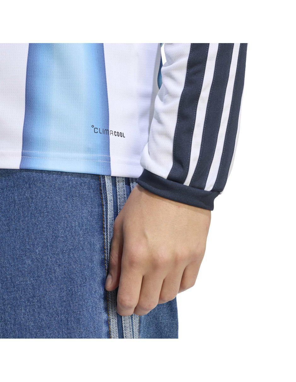 Jersey de Selección de Fútbol de Argentina local manga larga para hombre 8
