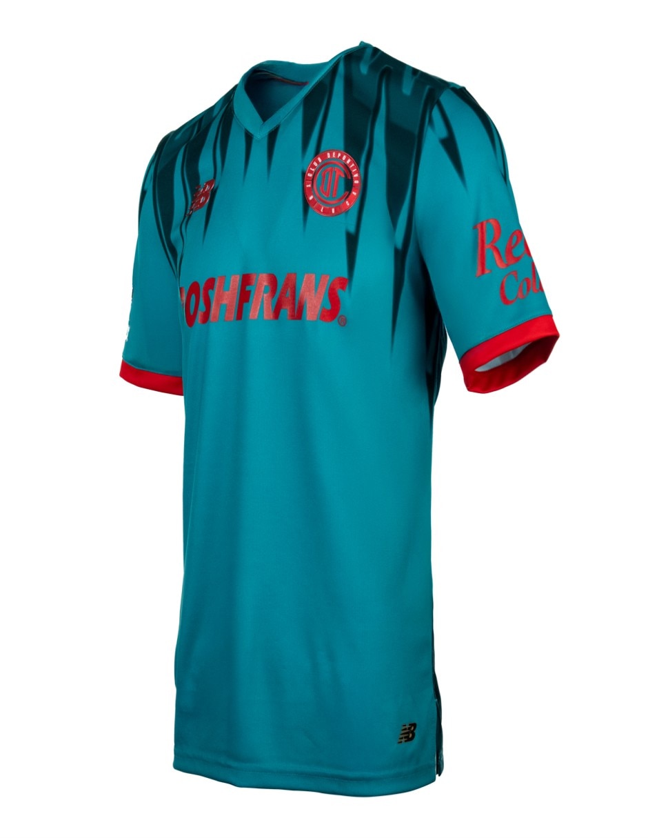 Jersey de Club Deportivo Toluca visitante manga corta  jugador para hombre 2