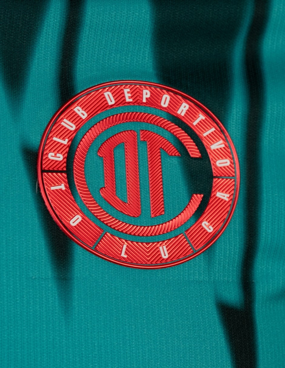 Jersey de Club Deportivo Toluca visitante manga corta  jugador para hombre 6