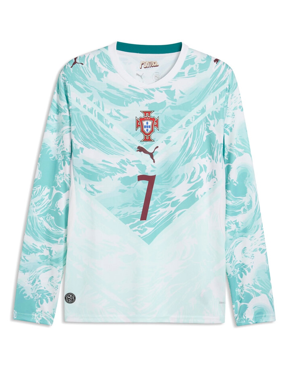 Jersey de Selección de Fútbol de Portugal visitante de Ronaldo manga larga fan para hombre 4