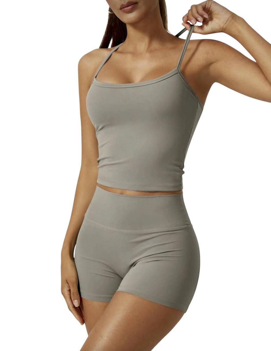 Conjunto deportivo ajustado con elástico para mujer 3