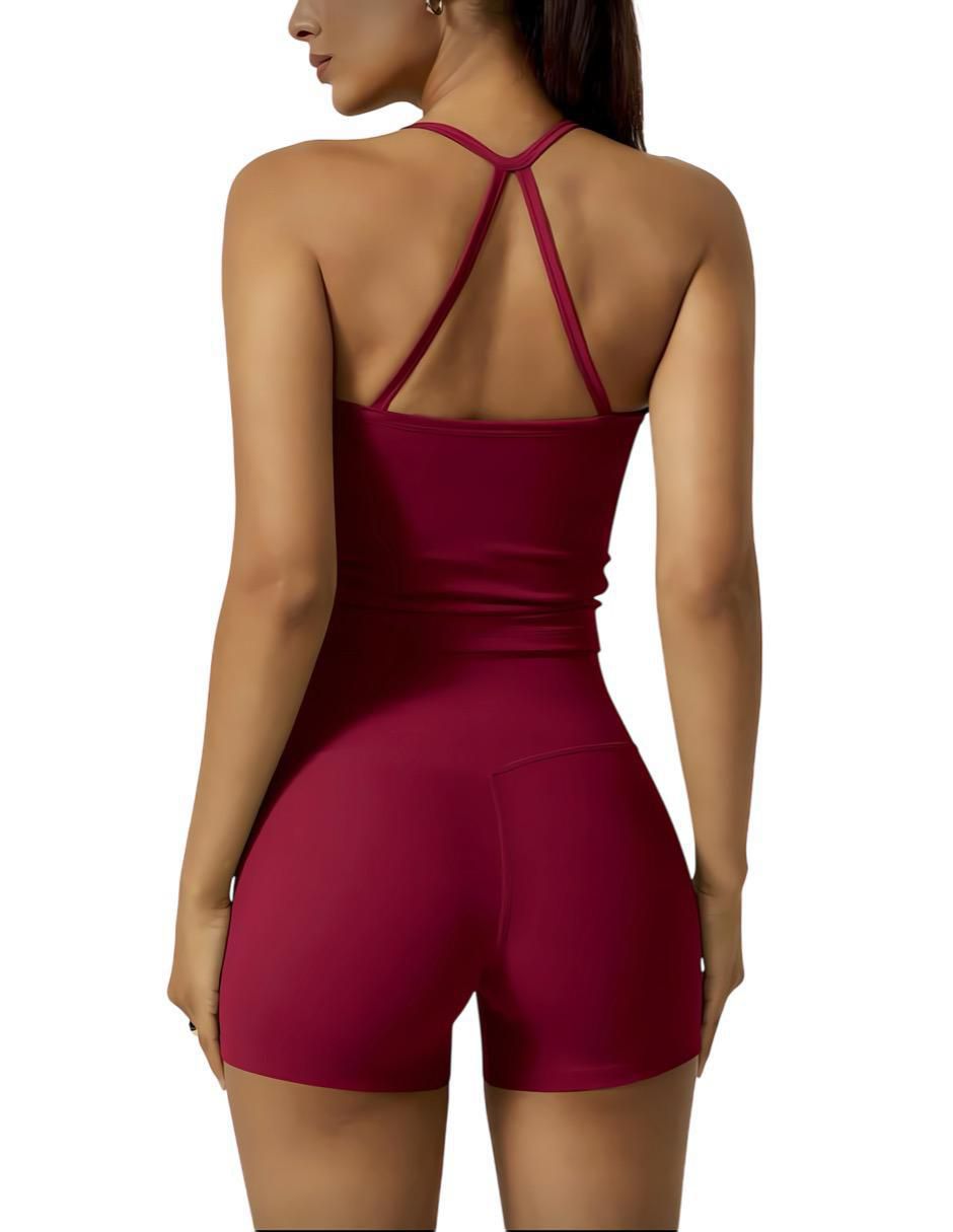 Conjunto deportivo ajustado con elástico para mujer 3