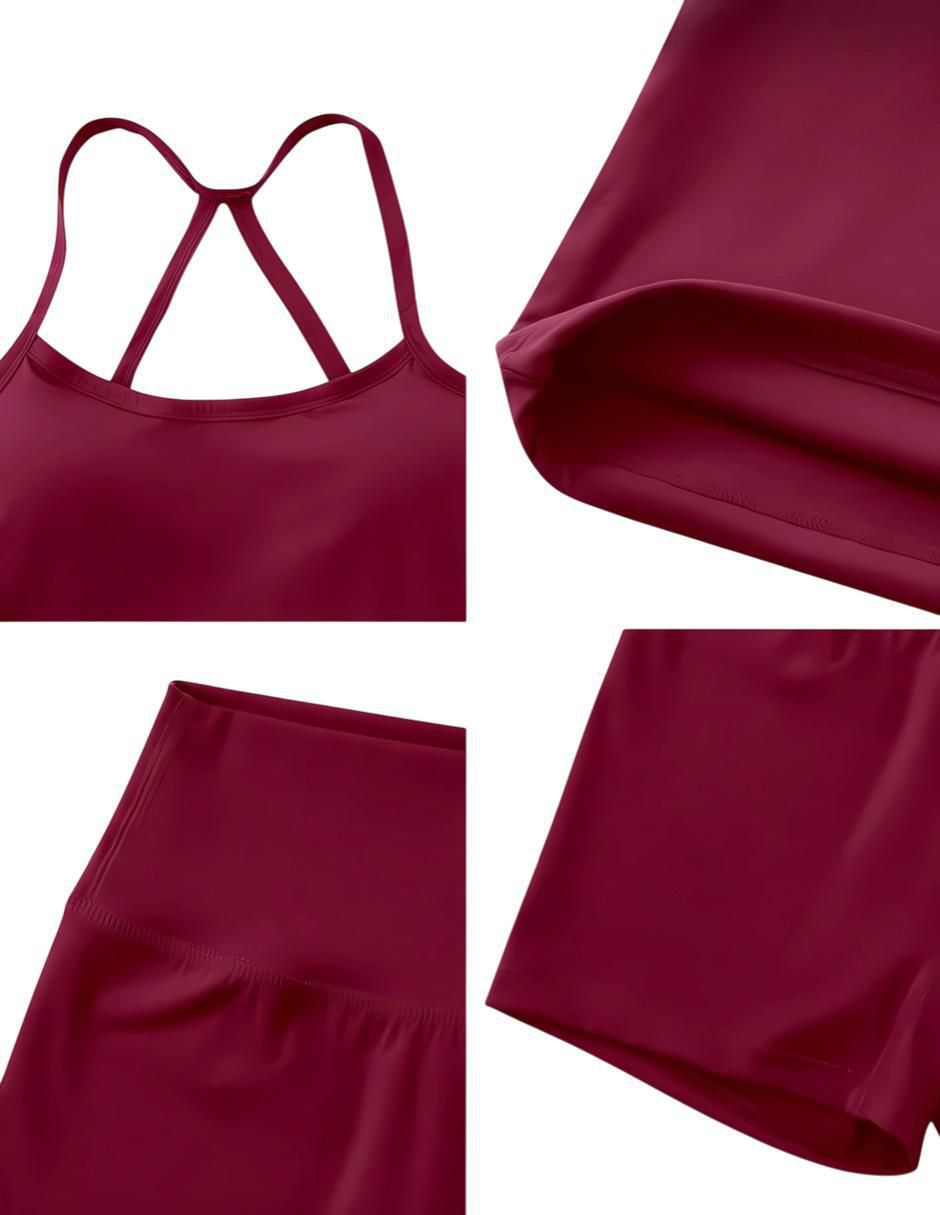 Conjunto deportivo ajustado con elástico para mujer 5