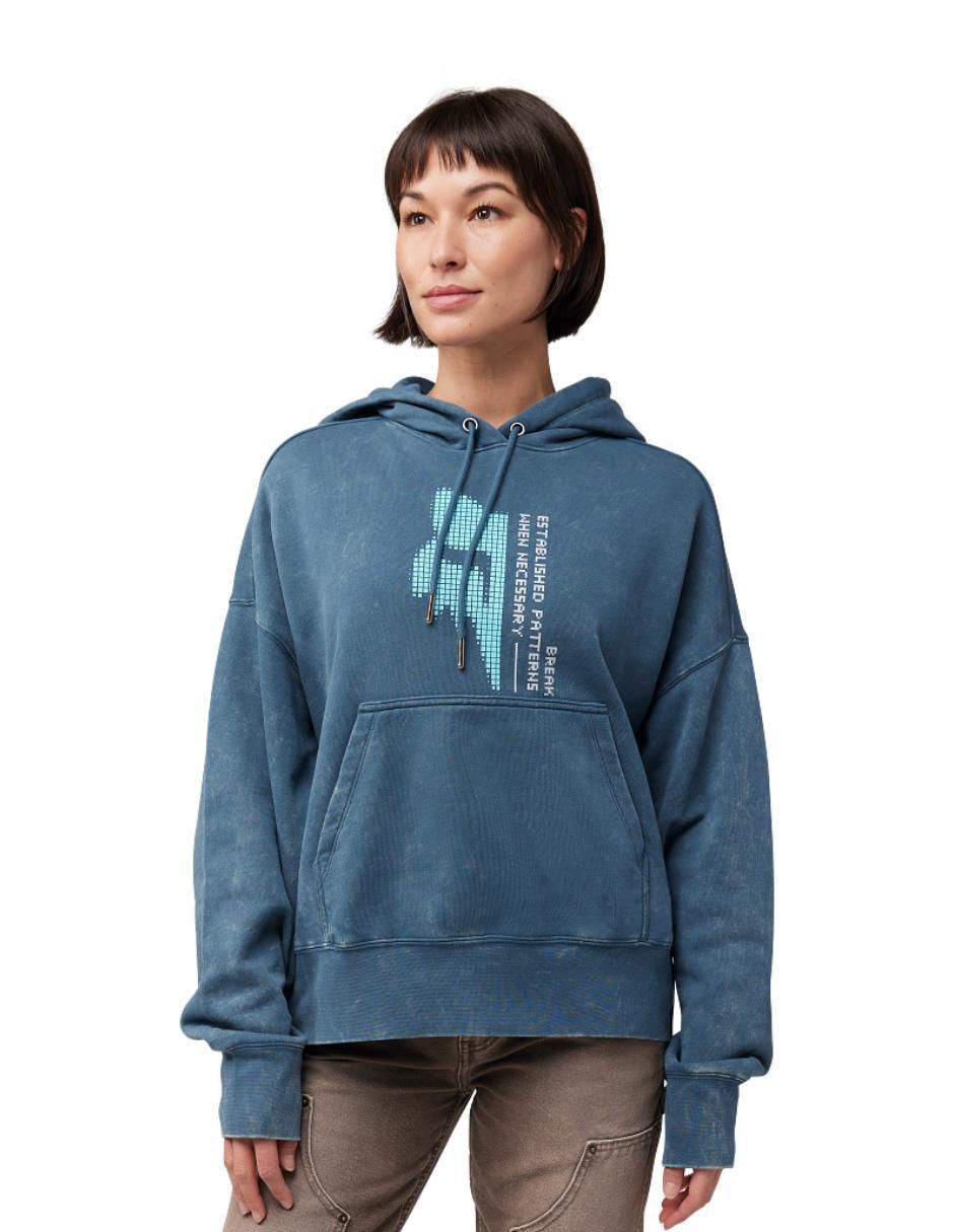 Sudadera Oversized Throttle con capucha y bolsa para mujer 1