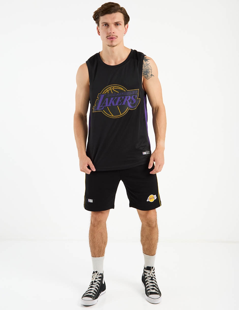 Short con bolsillos Los Angeles Lakers para básquetbol hombre 3