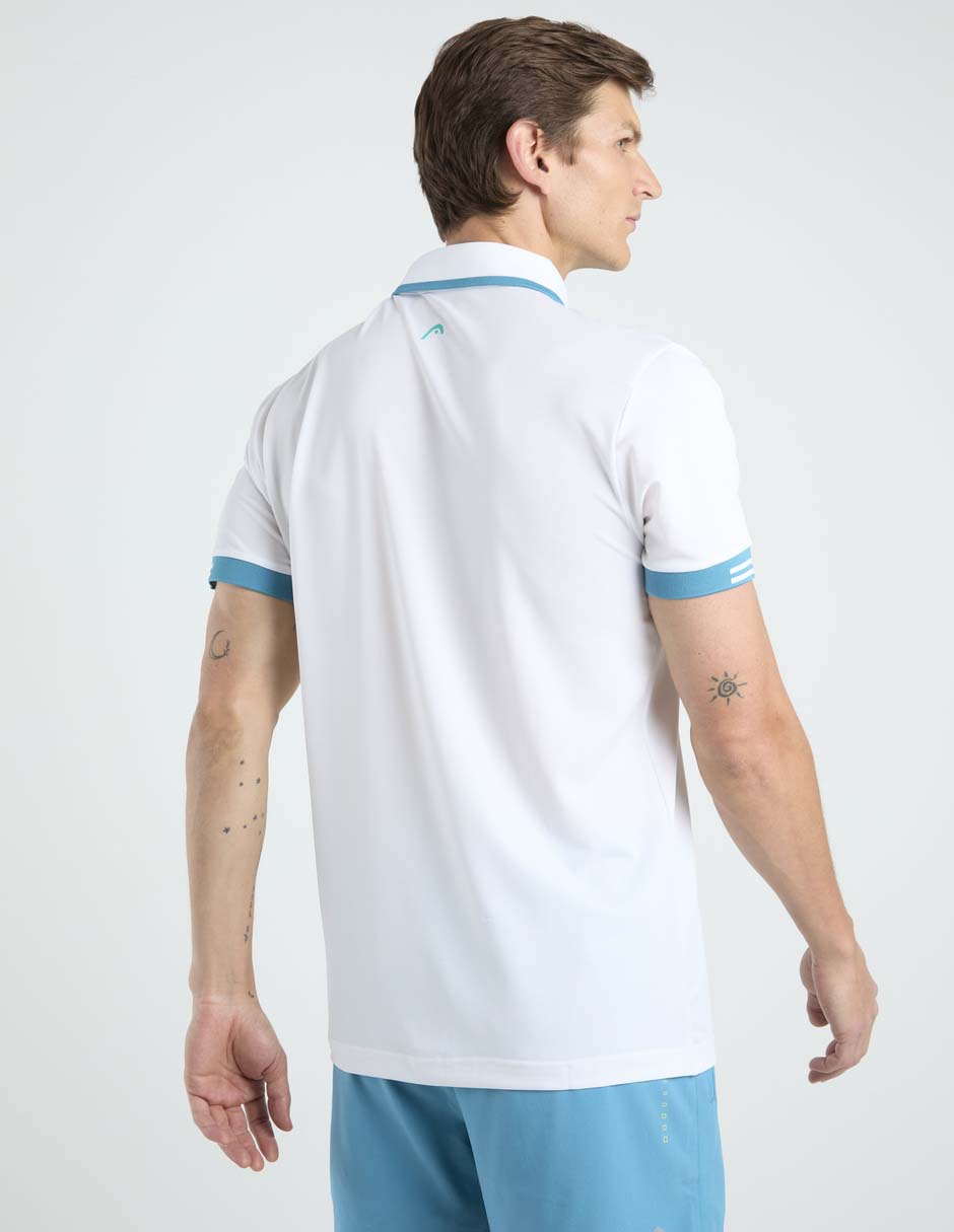Playera tipo polo pádel para hombre 6