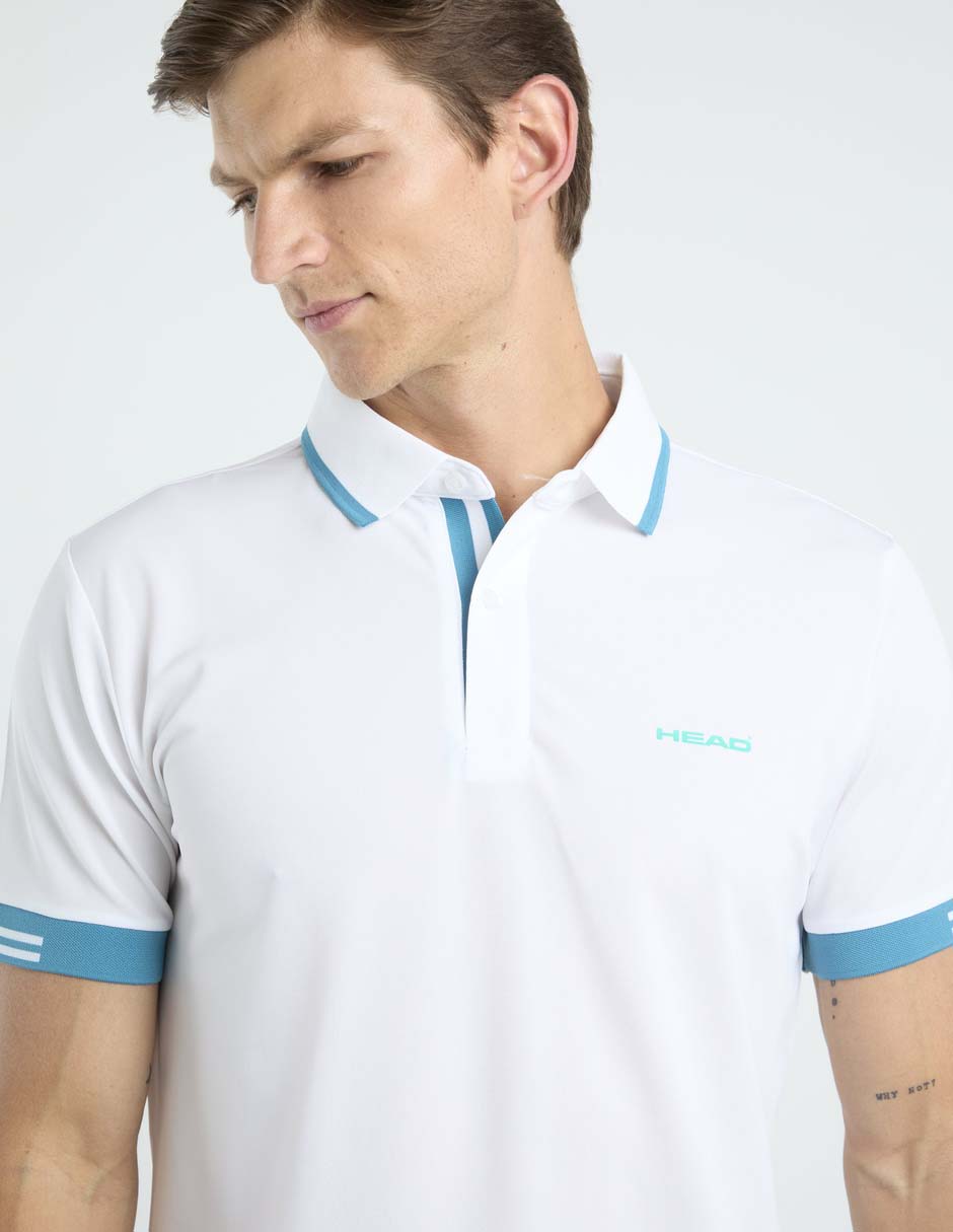 Playera tipo polo pádel para hombre 8