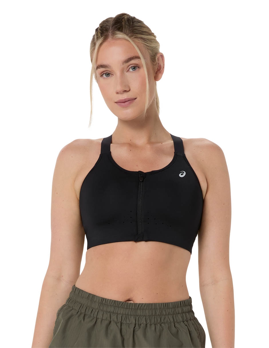 Top deportivo Road Combination Zip para correr mujer 4