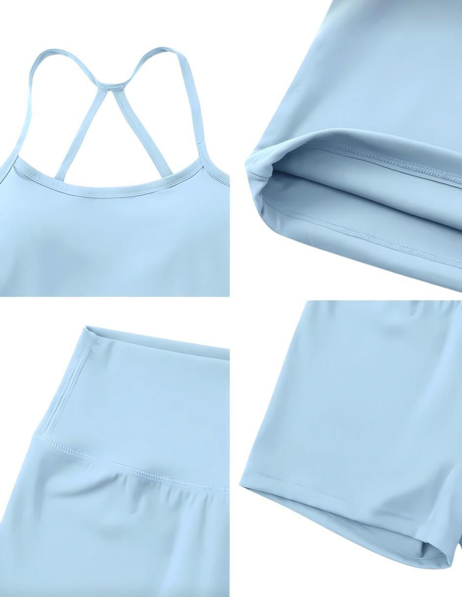 Conjunto deportivo ajustado con elástico para mujer 6