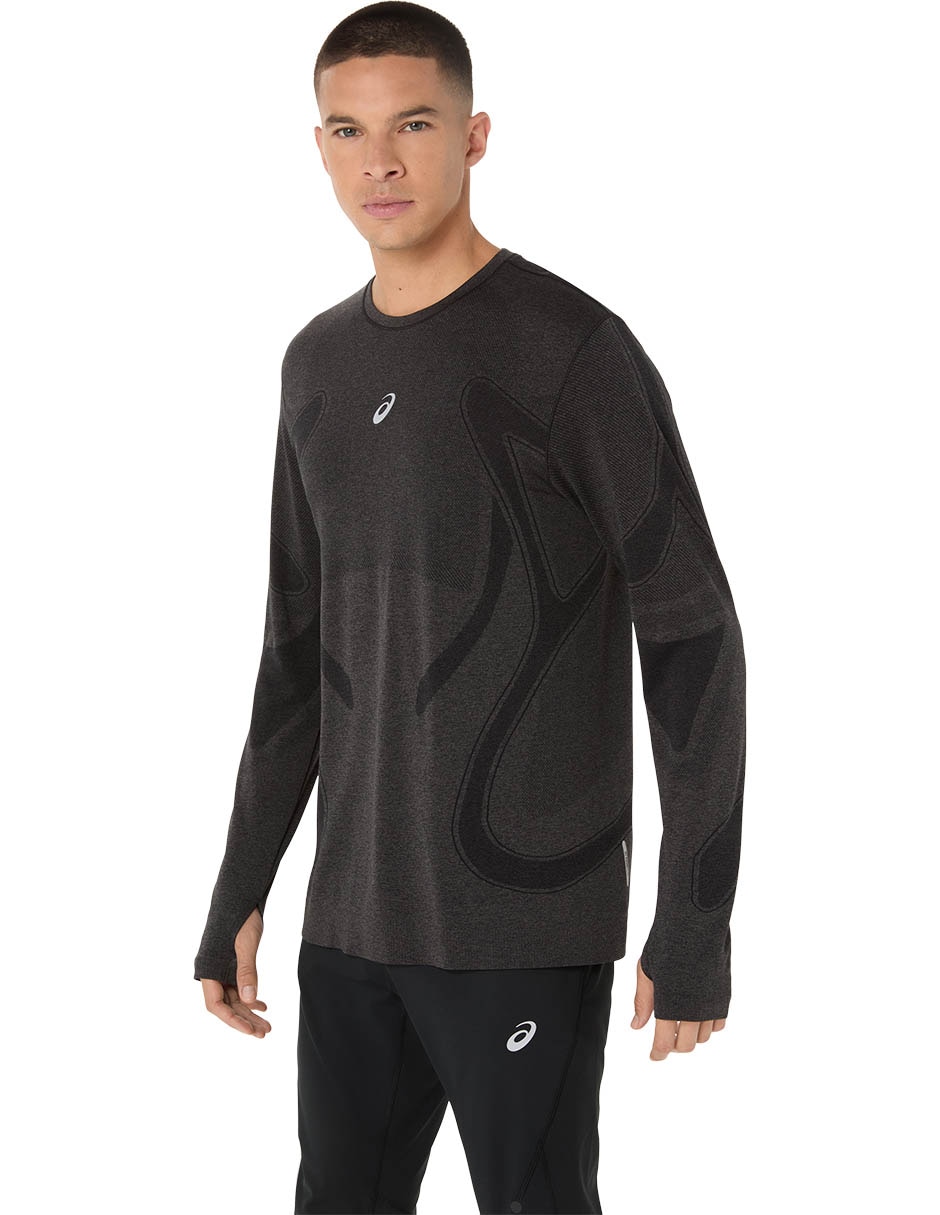 Playera deportiva para correr Road Seamless LS Top de hombre 4