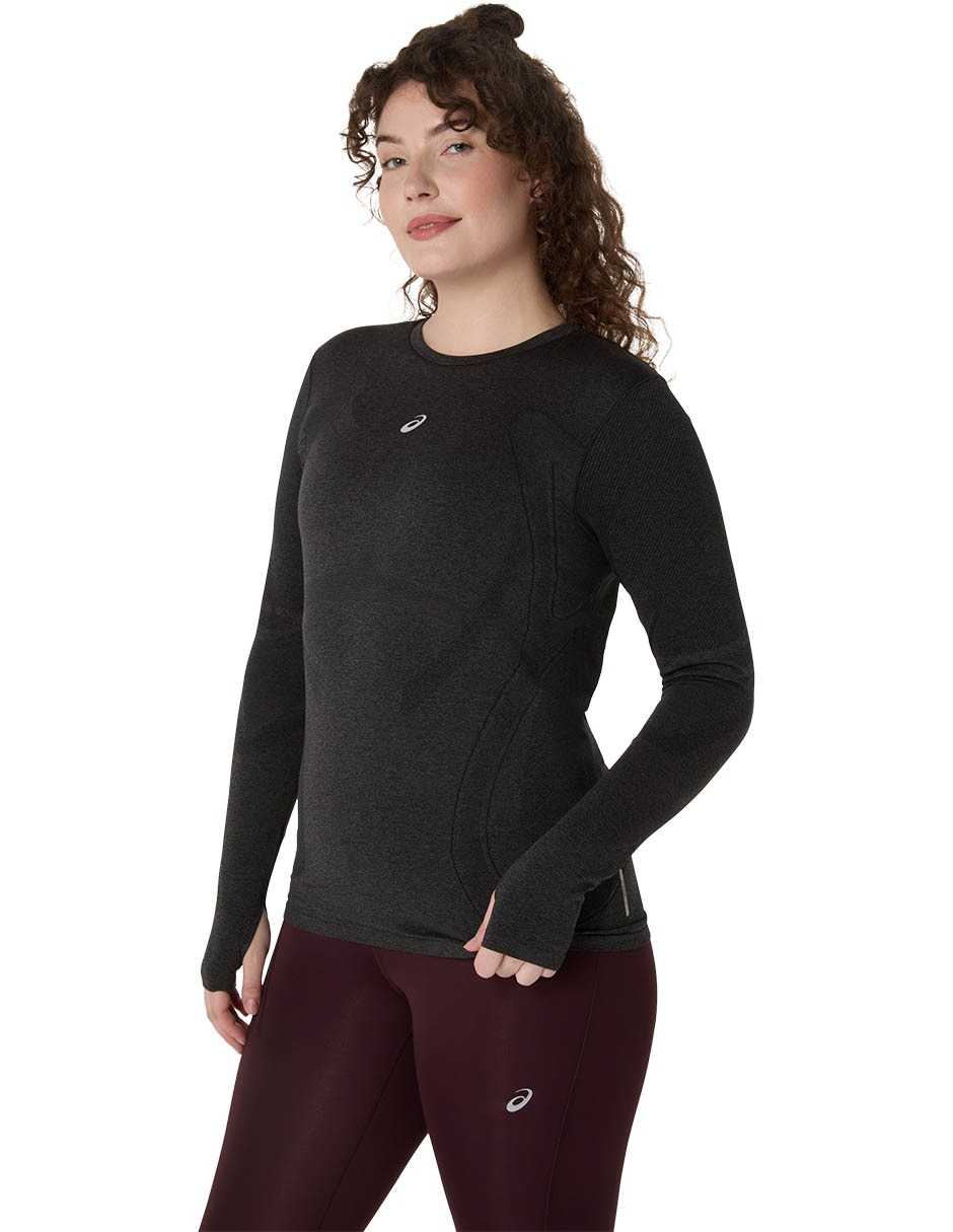 Playera deportiva para correr Road Seamless LS Top de mujer 4