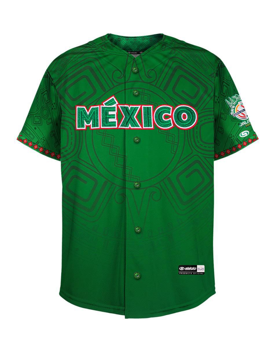 Jersey de Mexico Caribbean Series conmemorativo manga corta jugador para niño