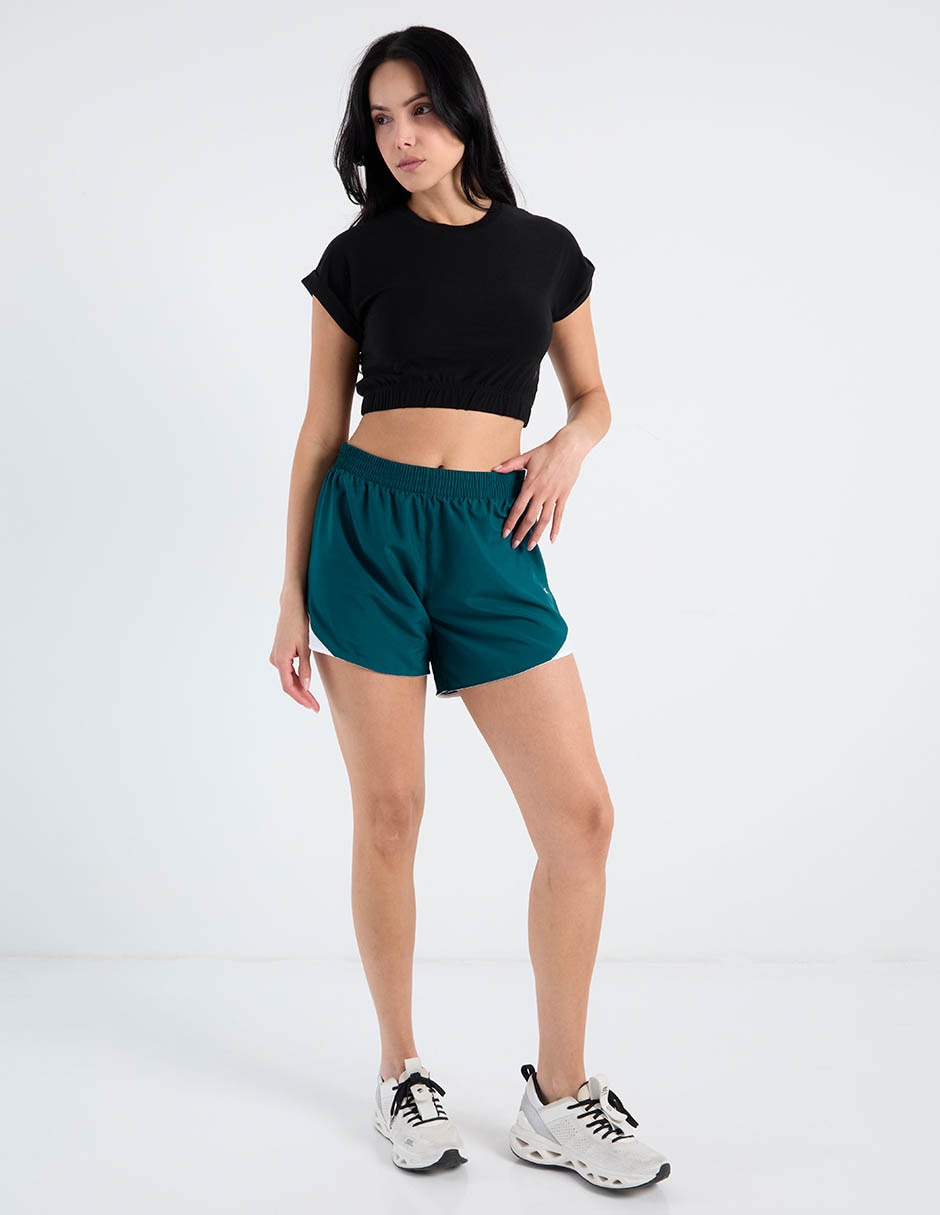 Short ID Train Colorblocked Woven para entrenamiento mujer 3