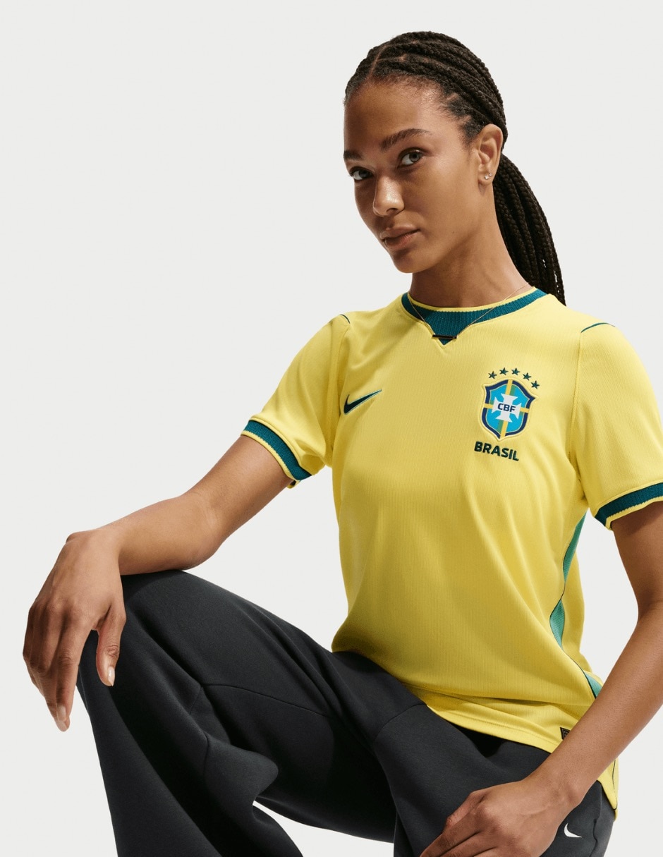 Jersey de selección de Fútbol de Brasil local manga corta para mujer 8