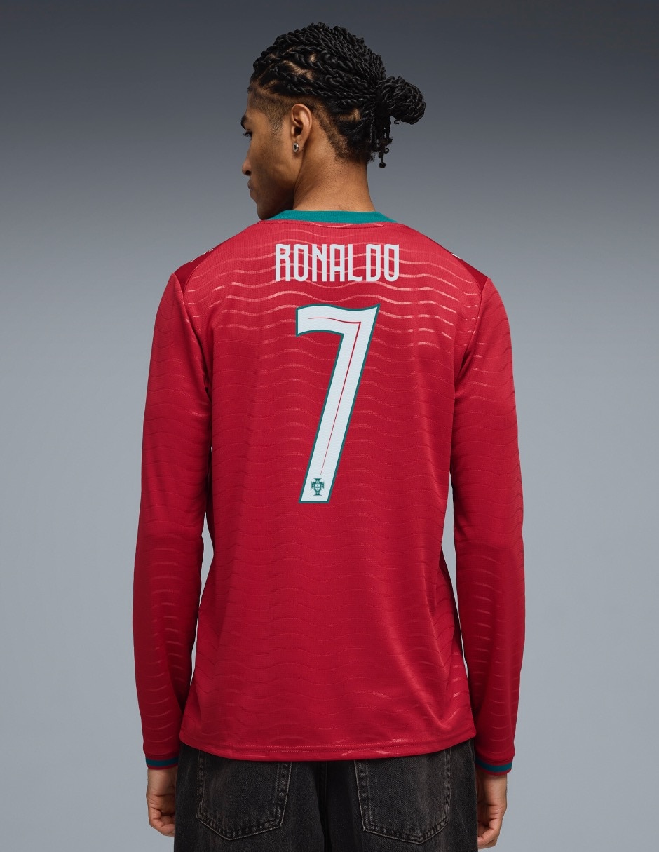 Jersey de Selección de fútbol de Portugal local de Ronaldo manga larga para hombre 5