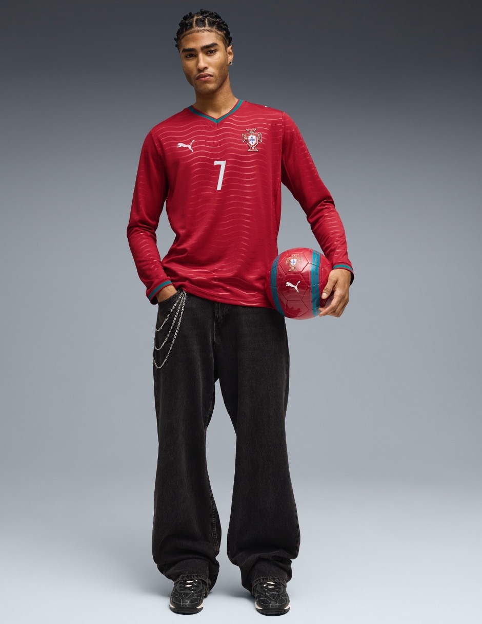 Jersey de Selección de fútbol de Portugal local de Ronaldo manga larga para hombre 6