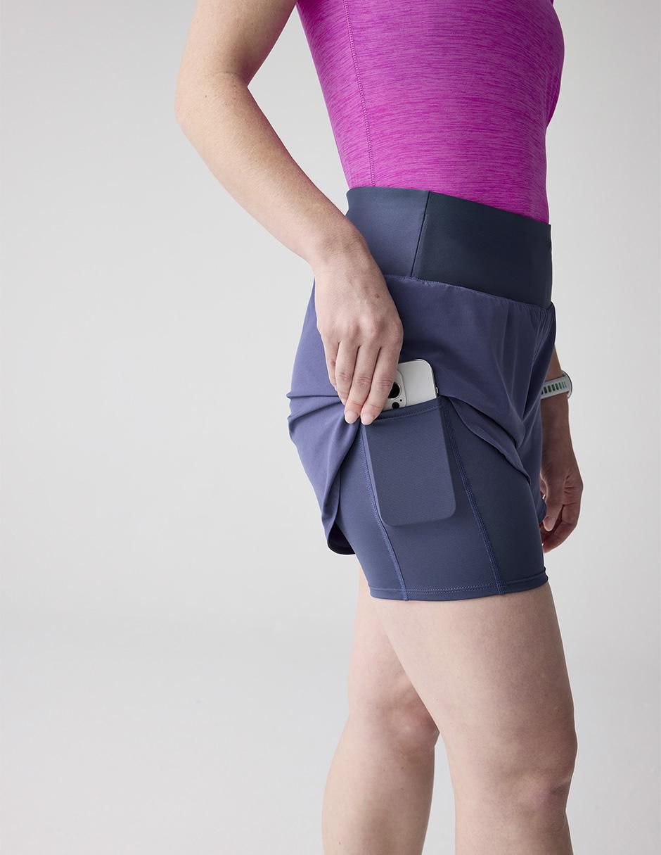 Short calzón de malla integrado para correr mujer 2