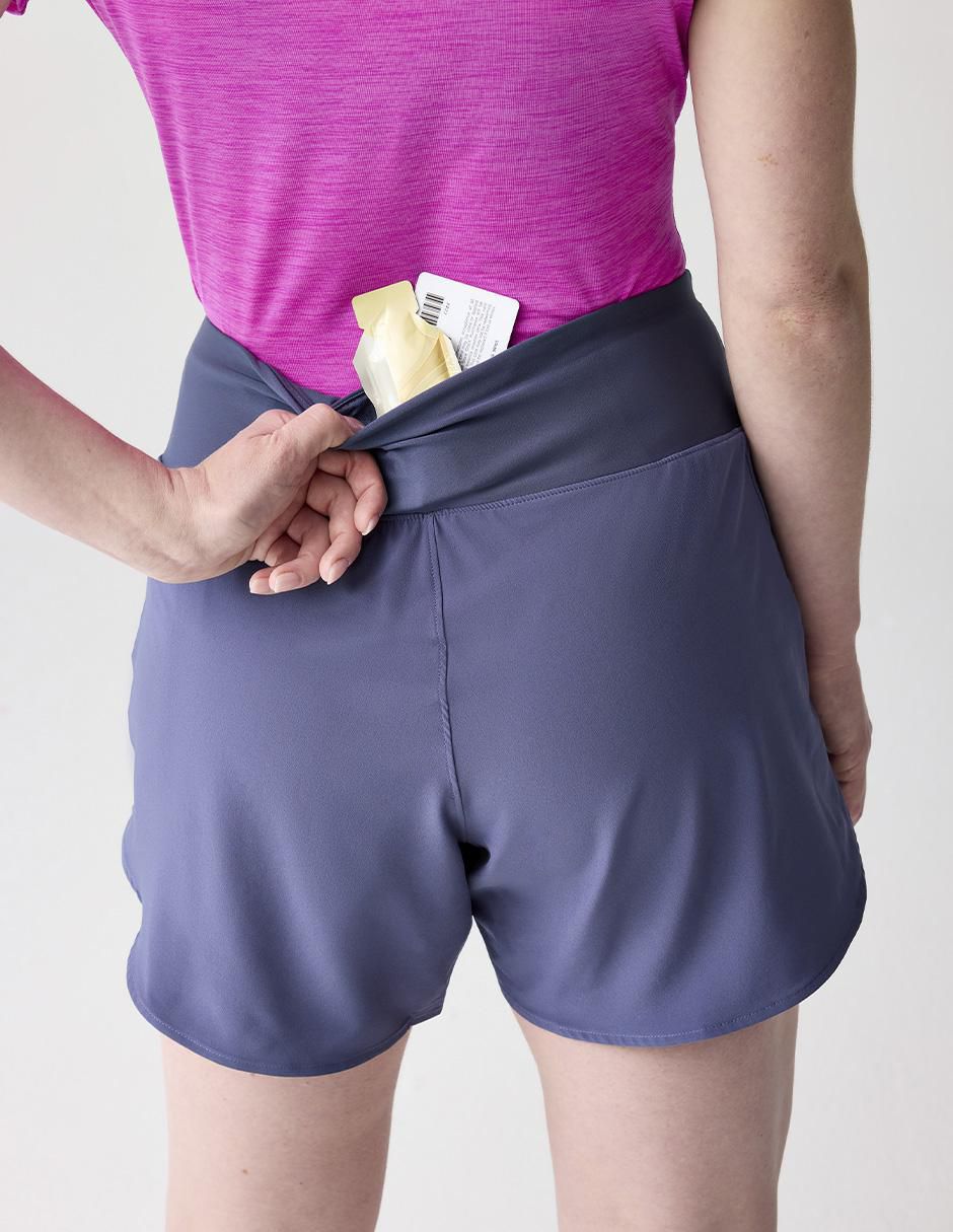 Short calzón de malla integrado para correr mujer 3