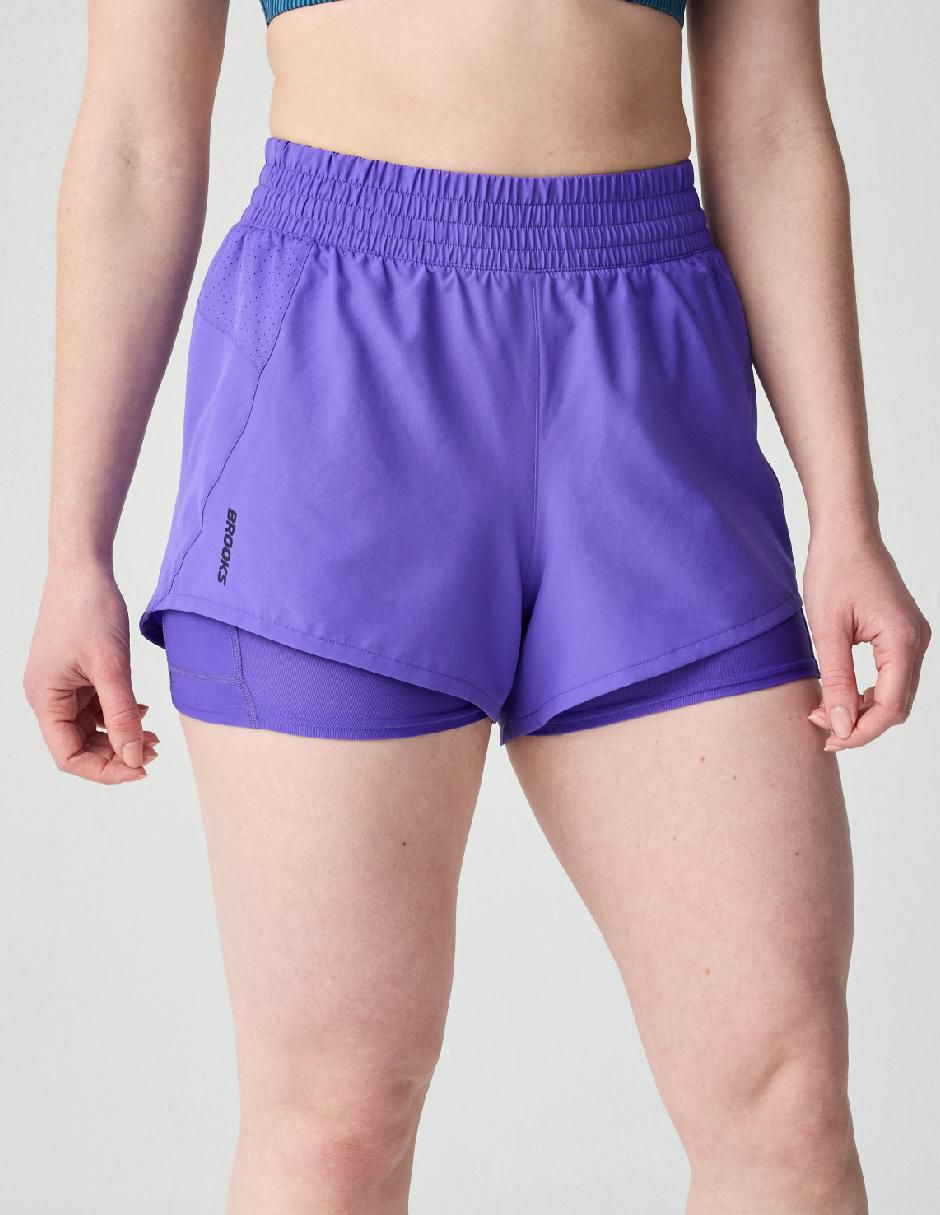 Short con malla para correr mujer Short con malla para correr mujer
